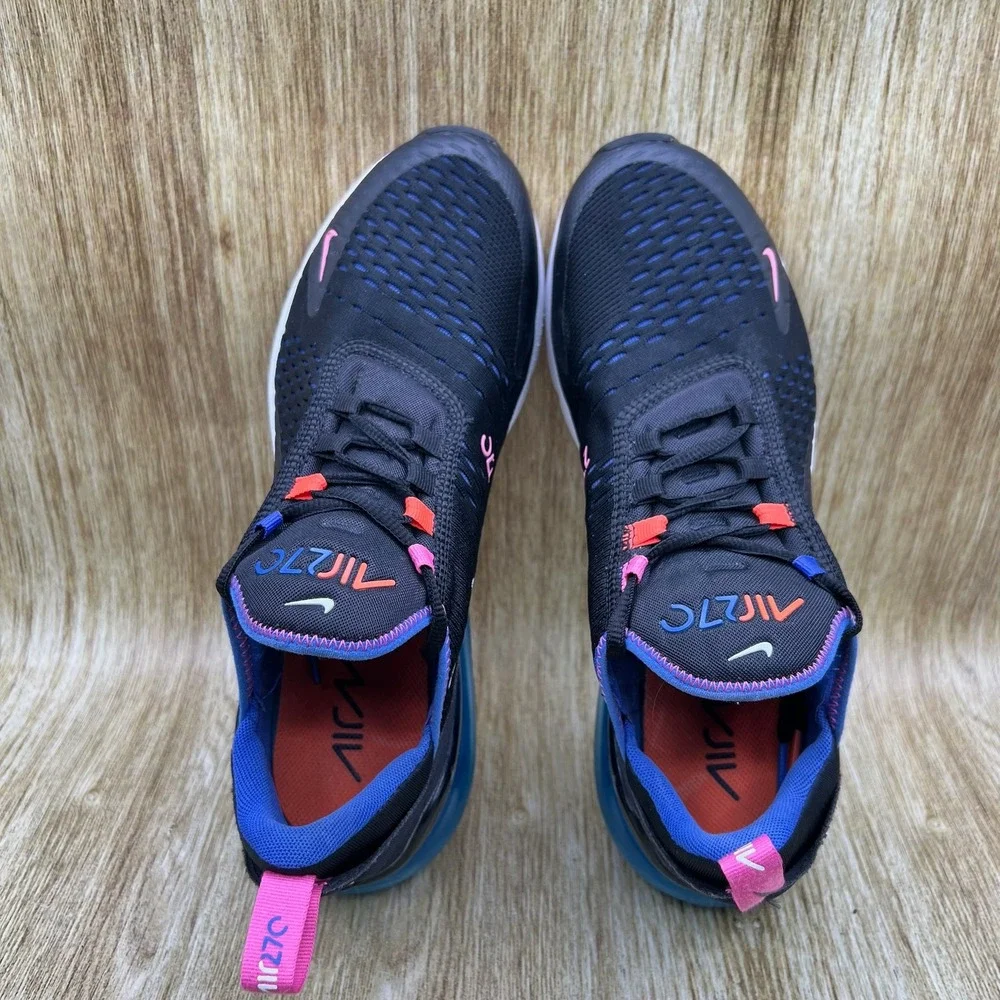Nike Air Max 270 Men's Size 9.5 Black Astronomy Blue Shoes Sneakers DC1858-001